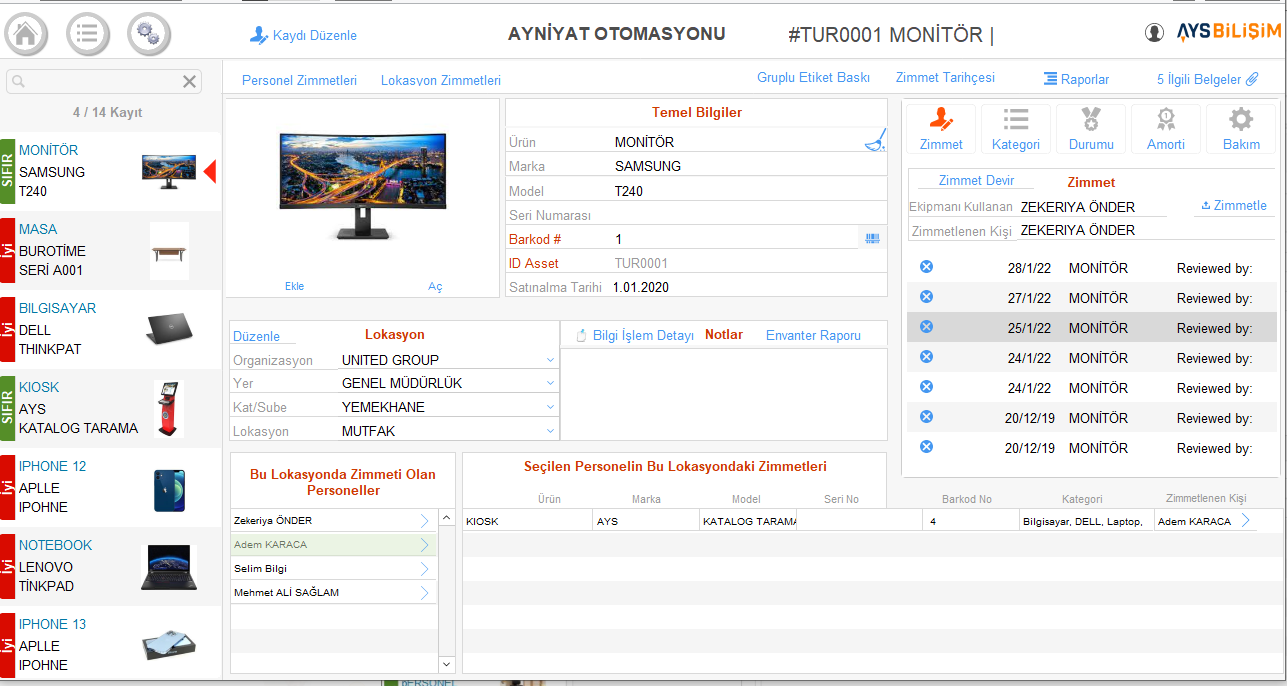 Demirbaş Yazılımı
